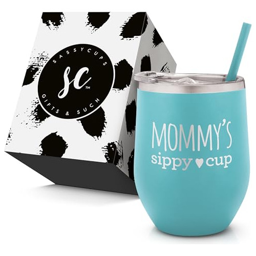 Sassycups Mami's Sippy Cup Wine Tumbler  Acero Dsfsa