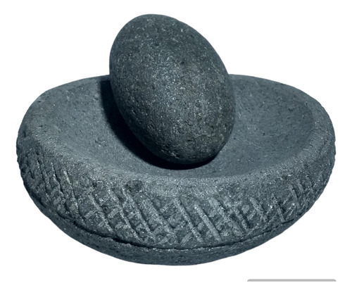 Metate O Mortero Hecho En Roca Volcánica.