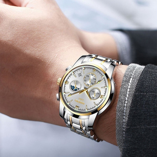Relojes De Pulsera Nibosi 2516 Con Calendario Cronógrafo
