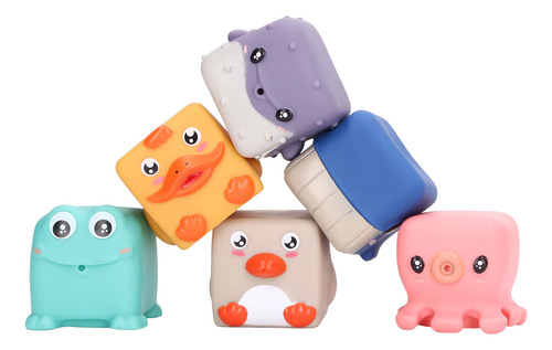 Bloques De Construcción De Animales Bath Squirters, 6 Piezas