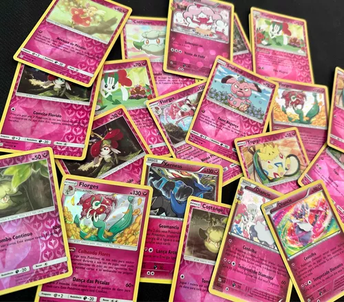 20 Cartas Originais Pokémon Energia Tipo Fada + Brindes