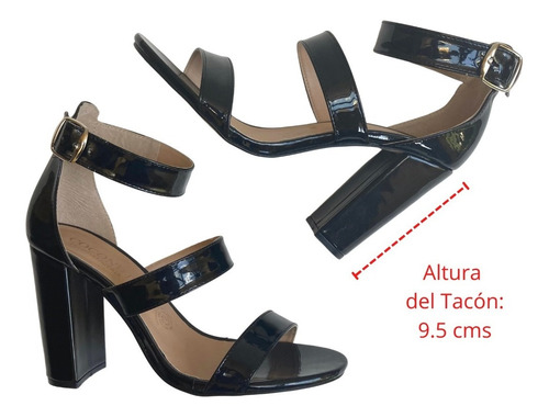 Imagen 4 de 8 de Zapatilla Mujer Felipe Rentería Sandalia Fiesta Tacón 9cms