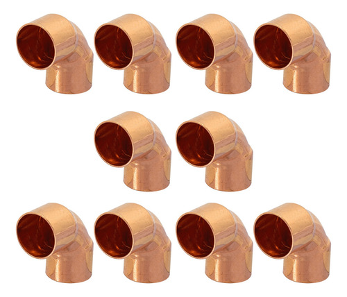 Codo De Cobre 90°, 1/2'', 10piezas, Foset Basic 47631