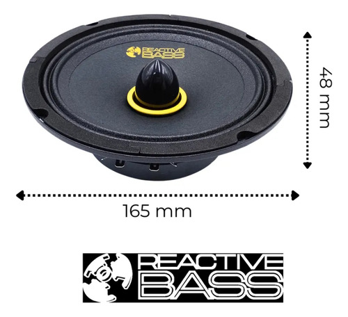 Set De Medios 6.5 Con Tweeters Open Show Reactive Bass 300w