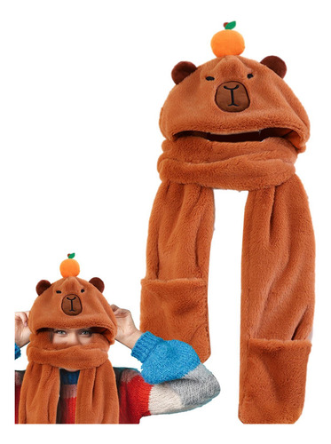 Conjunto De Bufanda Con Guantes Y Gorro Con Capucha Sombrero