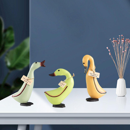 Juego De 3 Estatuas De De Madera, Artesanías, Estilo Para