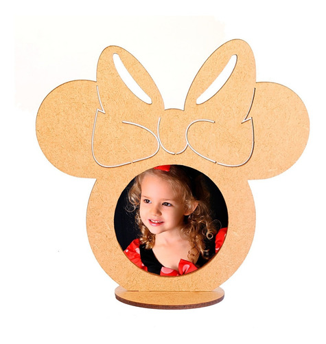 Kit 30 Porta Retrato Minnie Mdf Crú Lembrancinha R 27 Mesa