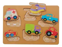Comprar Juego Encastre Madera Volumen Didácticos Infantil Niños Color Autos