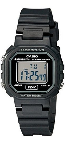 Reloj Clásico De Resina Negra Digital La20wh-1acf De Casio P