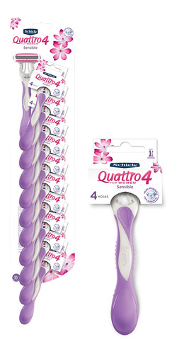Maquina De Afeitar Quattro For Woman Sensitive  10ud