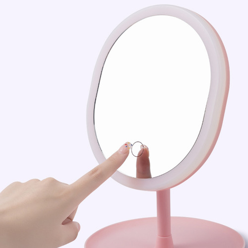 Espejo De Maquillaje Recargable Con Lámpara Para Dormitorios