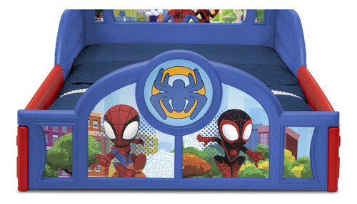 Cama Infantil Para Niños 2 En 1 Spidey Y Sus Amigos Delta C Azul Spidey