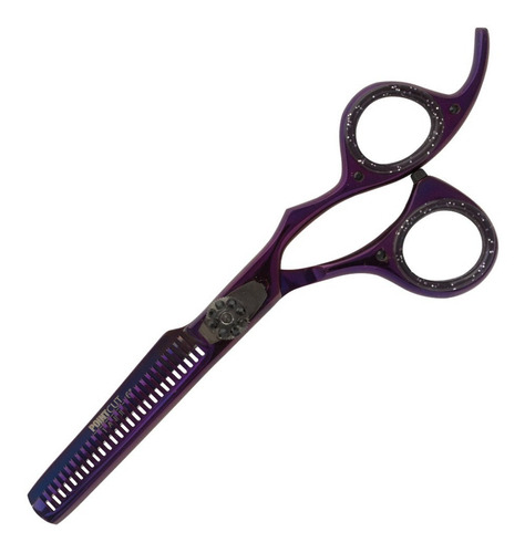Tijera Barbero Pulir Desmechar Pointcut Titanio Purple 6