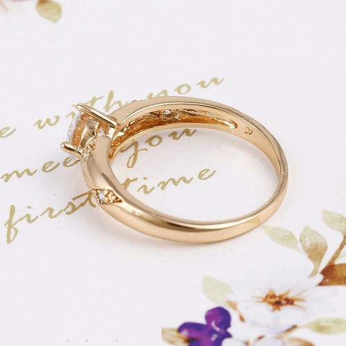 Imagen 8 de 8 de Cyber Off! Anillo Compromiso Aniversario Toque De Oro 18kt