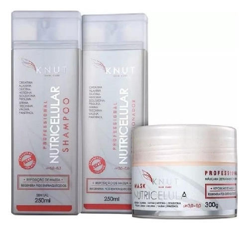 Knut Nutricelular Kit Shampoo, Condicionador & Máscara