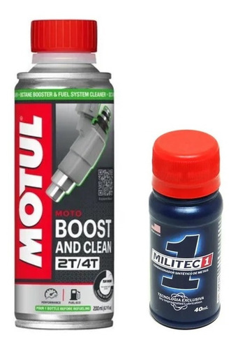 Motul Boost And Clean Moto 2t/4t + Militec-1 40ml