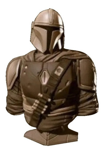 Imagen 2 de 2 de Figura Busto Mandalorian Archivo Stl Para Impresion 3d