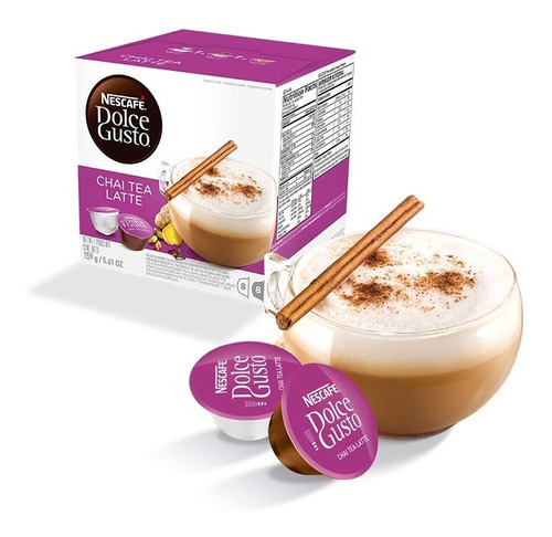 [3 Pack] Capsula Nescafé Dolce Gusto Café, Té Chai Latte