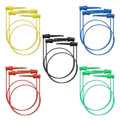 10 Clips De Gancho De Prueba De Doble Cable For Prueba Eléc