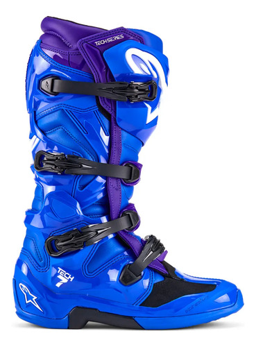 Bota Alpinestars Tech 7 Azul Brasil Nova - Lançamento 2025