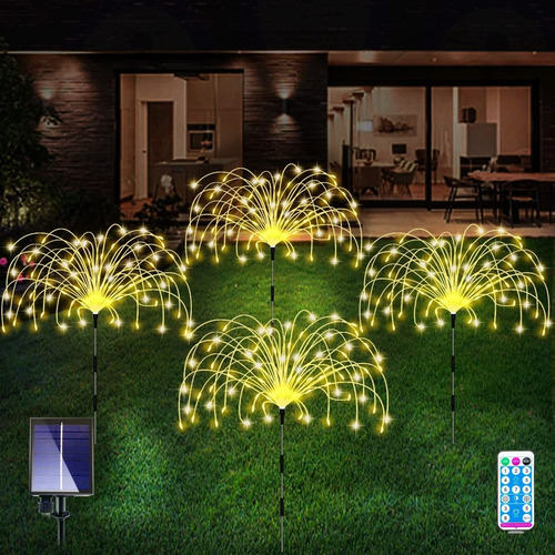 Luces Solares Para Jardín, Luces De Fuegos Artificiales Impe