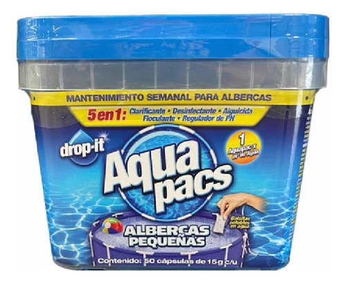 Quimicos Para Alberca 50 Capsulas 15g C/u 5 En 1 Aqua Pacs 6