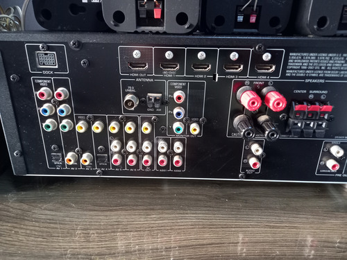 Receiver Yamaha Rx-v465 Imp 220v Caixa Sub Home Theater Hdmi
