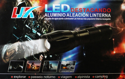 2 Lamparas Tacticas 5 Modos Recargable Luz Led 2000 Lúmenes