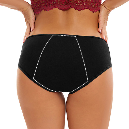 Ropa Interior Para Mujer En V, 4 Piezas, A Prueba De Fugas,