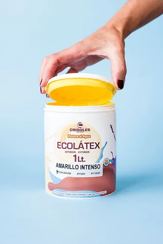 Pintura Latex Int Ext Antihongos 4lt Ecolatex Crisoles Acabado Mate Color Verde Primavera