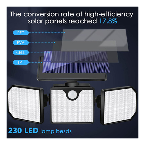 3 Luzes De Parede Com Sensor De Movimento Principal Para