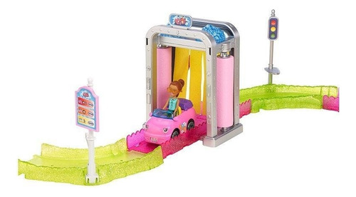 Barbie On The Go Car Wash Set Autolavado Muñeca Y Carrito