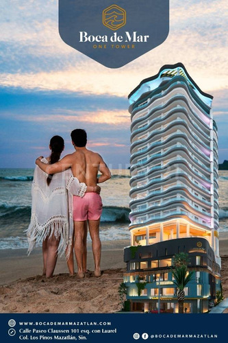 Condominio En Venta En Torre Boca De Mar Frente A Playa En Mazatlán