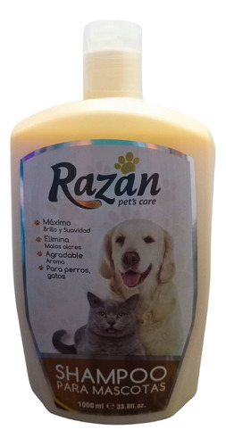 Shampoo  Para Mascotas Perros Y Gatos - Razan 1 Lt 