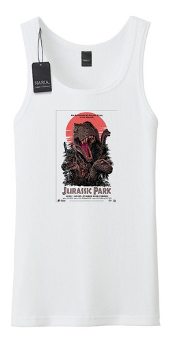 Musculosa Hombre Jurassic Park Dibujo Art Logo - Psjp4
