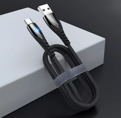 Imagen 2 de 3 de Cable Cargador Y Datos Usb Y Tipo C / 66 W / 6 A / 1 Metro