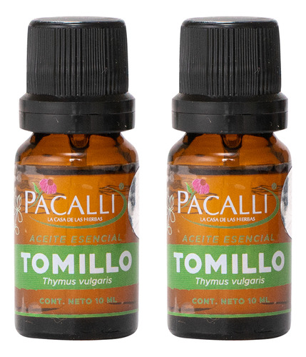 Aceite Esencial De Tomillo Natural Pacalli | 10ml 2 Pack