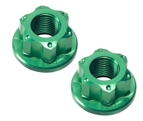 K 2 Piezas De Cubo De Rueda De Bicicleta, Tuercas De Verde