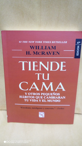 Tiende Tu Cama. William Mc Raven. Libro Físico Nuevo