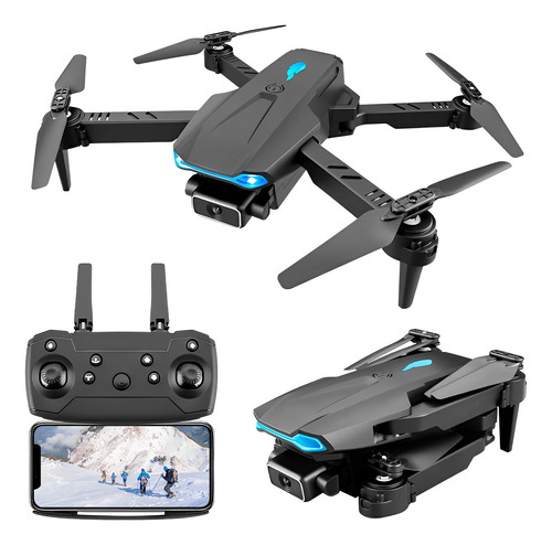 Mini drone Heroni S89 com câmera 4K preto 2.4GHz 2 baterias