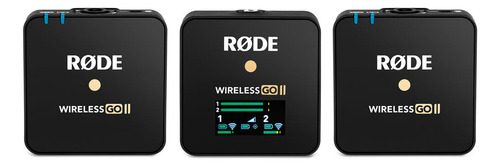 Sistema Microfone Sem Fio Rode Go Ii Usb-c Canal Duplo Preto