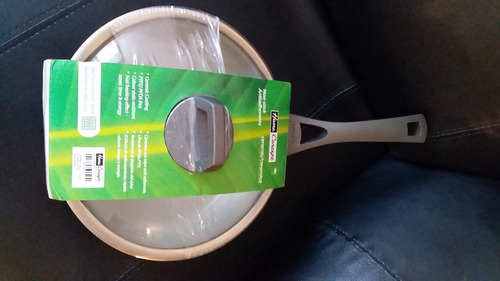 Imagen 2 de 9 de Sarten Cerámica Blanco Marca Exdura 26cm Cocina/topes
