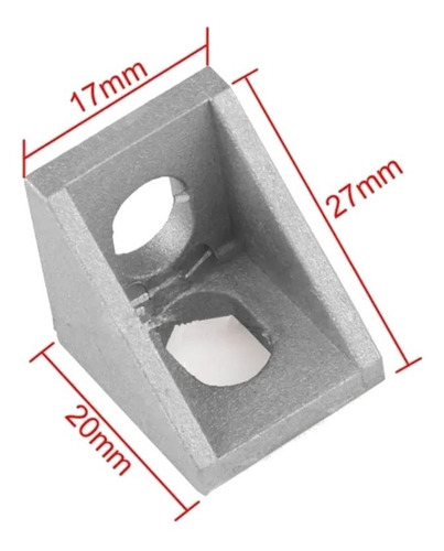 Escuadra Aluminio Interna Para Perfil 2020 Bosch Cnc 3d