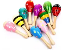 Comprar Sonajero Musical Maracas De Madera Juguete Niños 