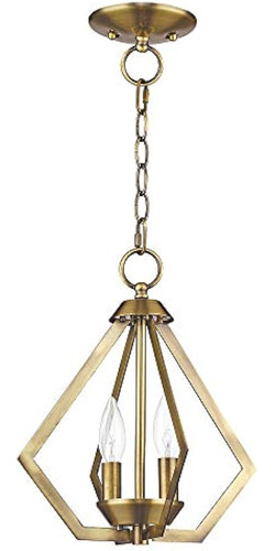 Livex Lighting 40922-01 Prism 2 Light Ab Mini Chandelier/tec