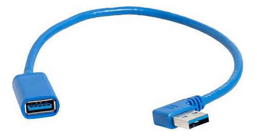 Cabo Extensor Usb 3.0 Am/af 90° - 0,30 Centímetros Cor Azul