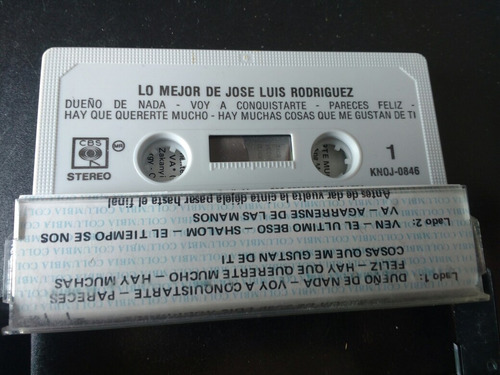 Cassette De José Luis Rodríguez Lo Mejor (#347-#408 (Usado)