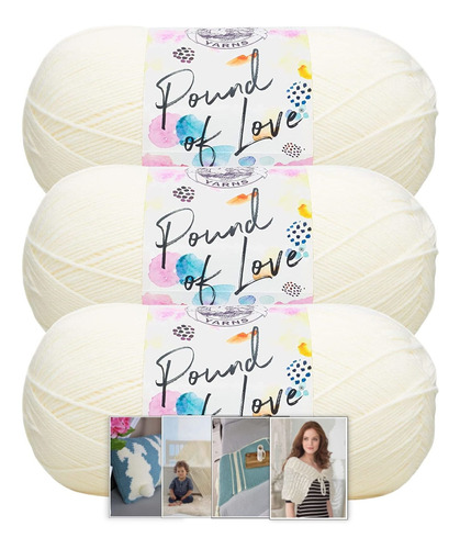 Lion Brand Yarn  Pound Of Love 3 Tarjeta Patron Color