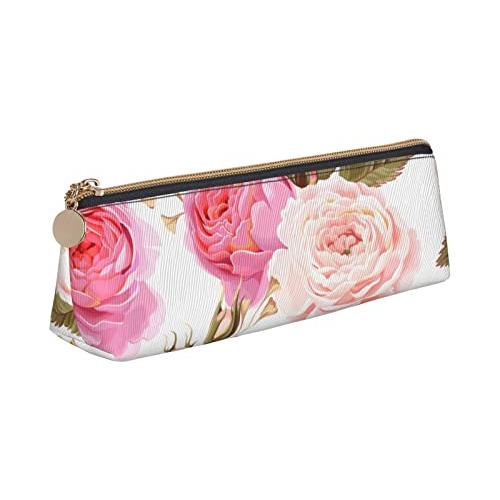 Estuche De Lápices Hermosas Rosas Rosadas, Bolsa De Bo...