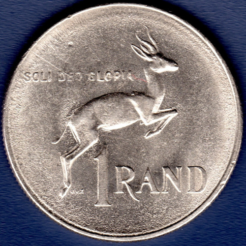 1 Rand 1977 Moneda De Sudáfrica Gacela